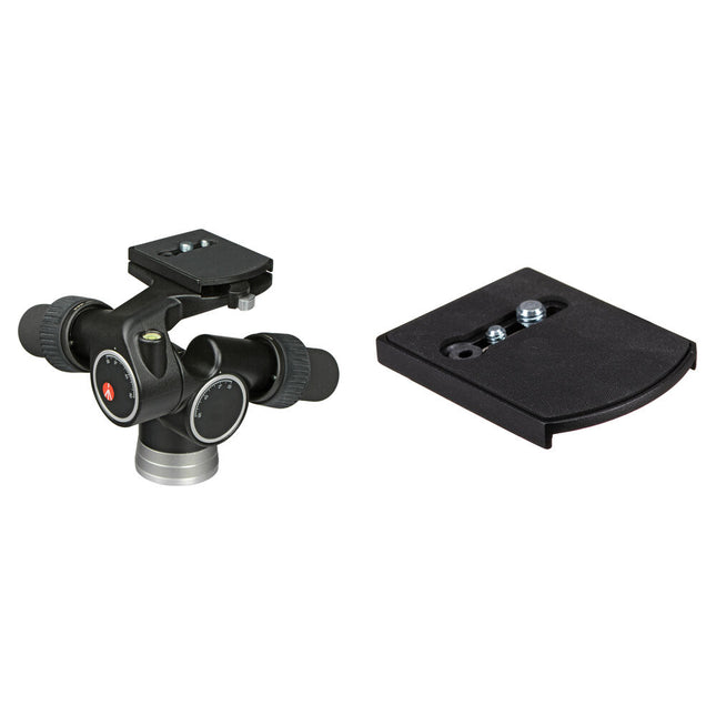 Manfrotto 405 Cabezal de Tres Vías con Sistema de Liberación Rápida 410PL