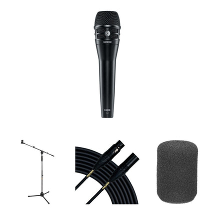 Shure KSM8 Micrófono Dinámico Mano Kit en Vivo con Soporte y Cable 25ft