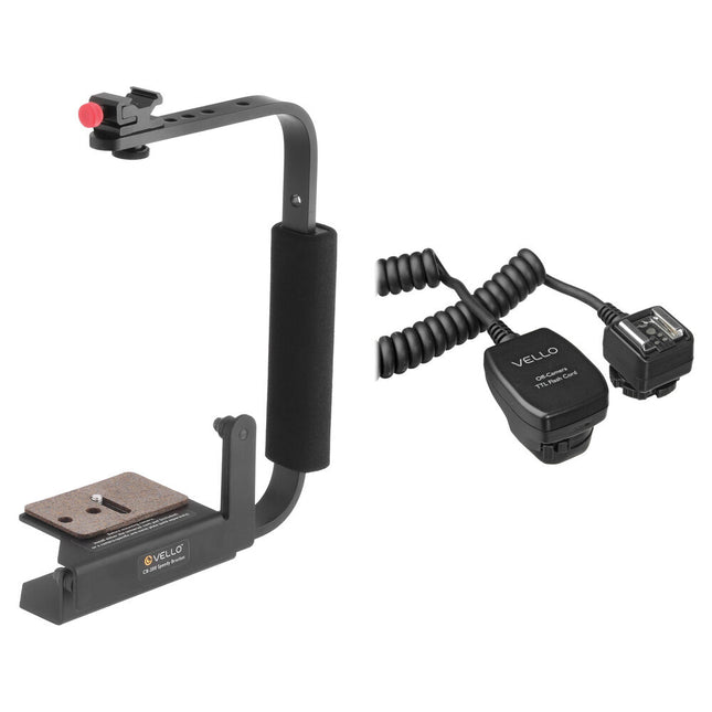 Vello Speedy Soporte Rotatorio Flash con Cable TTL 1.5' Canon EOS