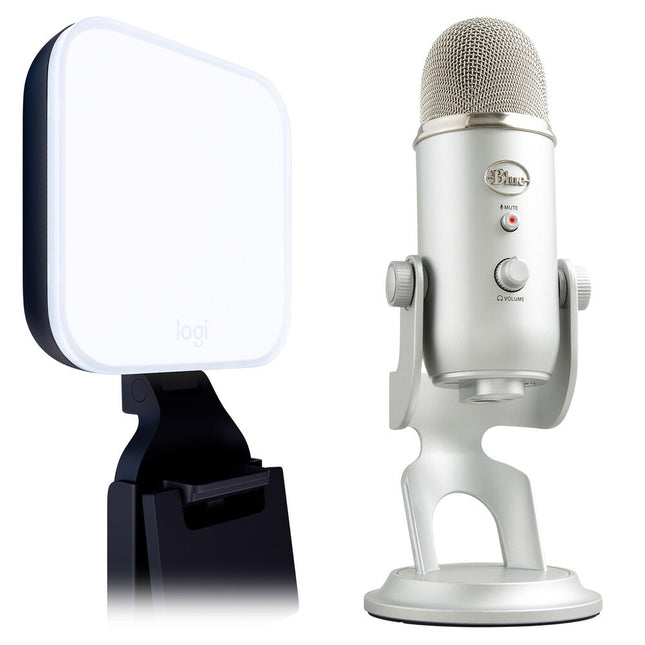 Logitech Litra Glow Kit Premium Luz LED Bicolor y Micrófono USB Blue Yeti