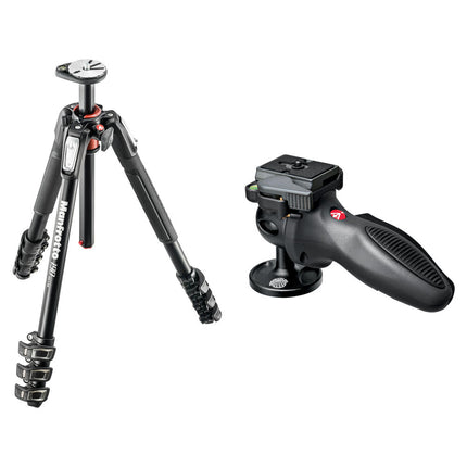 Manfrotto MT190XPRO4 Trípode de Aluminio con Cabezal 324RC2 y Altura Máxima 170 cm