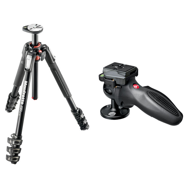 Manfrotto MT190XPRO4 Trípode de Aluminio con Cabezal 324RC2 y Altura Máxima 170 cm