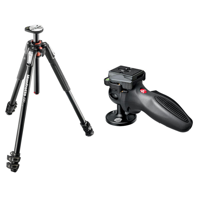 Manfrotto MT190XPRO3 trípode de aluminio 67" con cabeza 324RC2 y liberación rápida