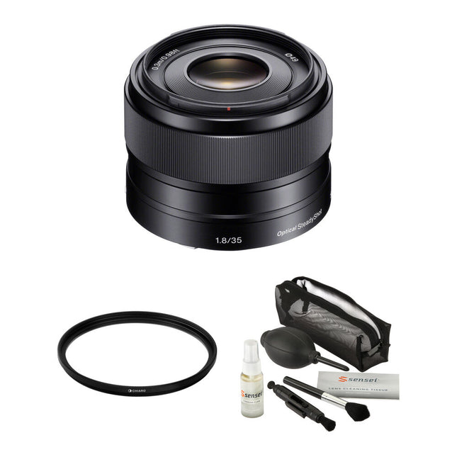 Sony E 35mm f/1.8 OSS Objetivo con Estabilizador y Filtro UV 49mm