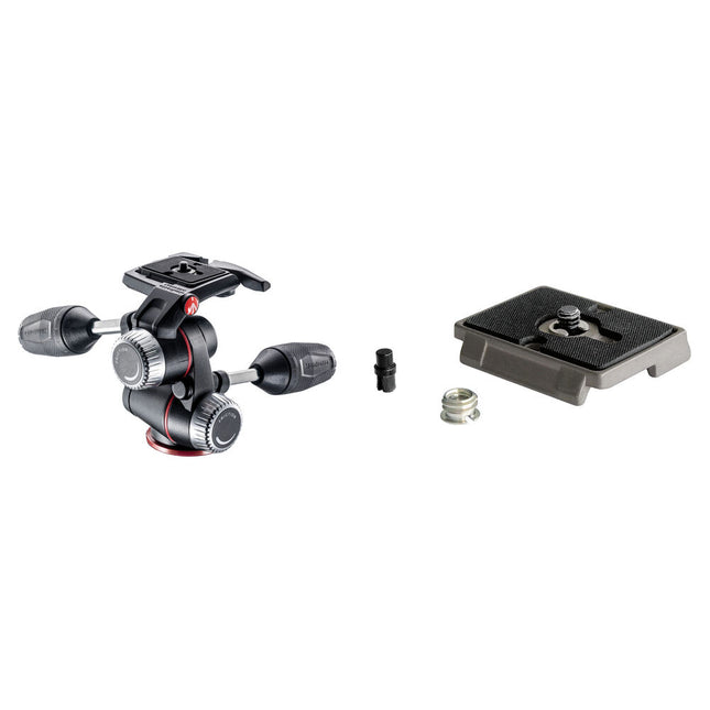 Manfrotto XPRO Cabezal 3-Vías Pan y Tilt con Placas Rápidas 200PL y 200PL-14 Capacidad 8 kg Ángulo 90°