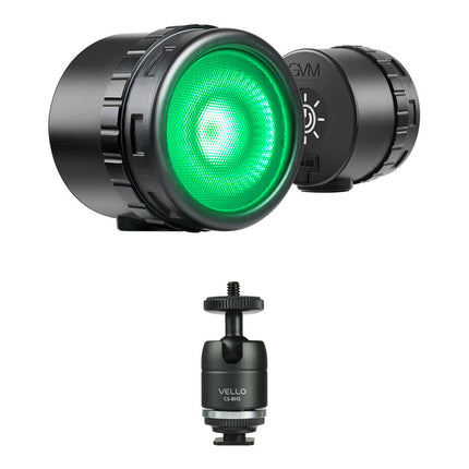 GVM Mini Luz LED RGB Impermeable con Montura Zapata y Temperatura 2000-5600K
