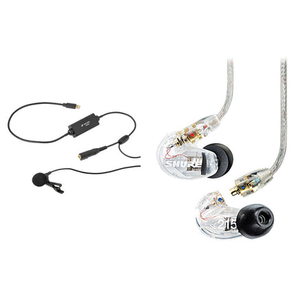 Polsen Lightning Micrófono Lavalier con Auriculares Aislamiento Sonoro para iPhone y iPad