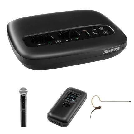 Shure MXW neXt 2 Sistema Inalámbrico para Aula con Micrófonos Mano y Auricular 150 pies 1.9 GHz