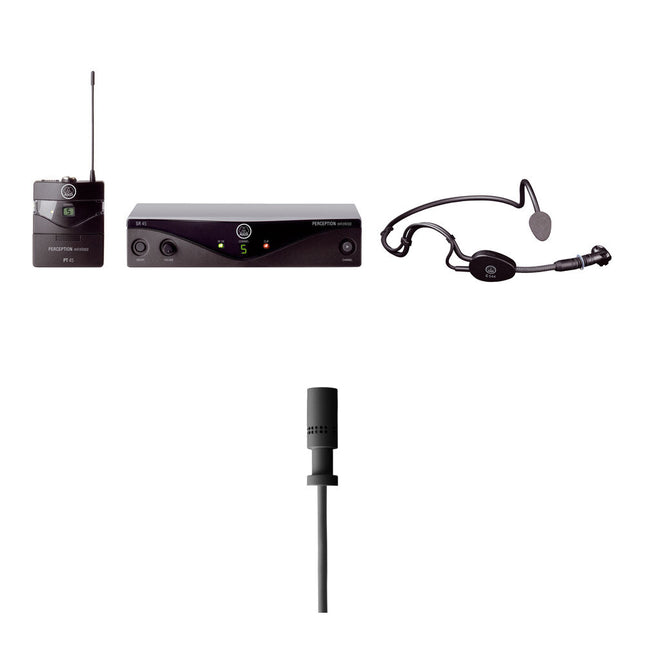 AKG Perception Wireless Sports Set Mic Cardioide Lavalier 8 Frecuencias 530-560 MHz
