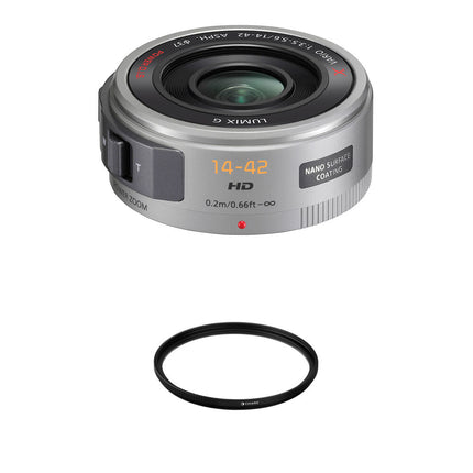 Panasonic LUMIX G X Vario PZ 14-42mm f35-56 Lente con Filtro UV 37mm