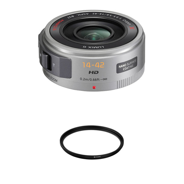 Panasonic LUMIX G X Vario PZ 14-42mm f35-56 Lente con Filtro UV 37mm