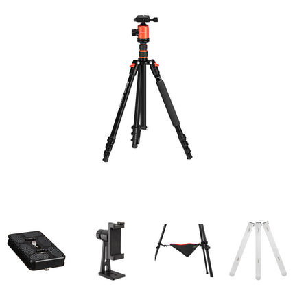 Geekoto AT24Pro Dreamer Trípode de Aluminio 77" Capacidad 17.6 lb con Kit de Accesorios