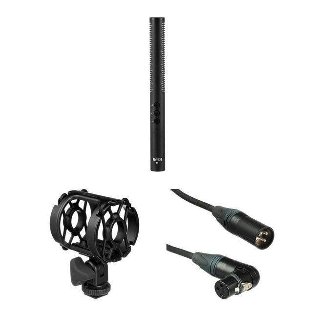 RODE NTG4 Micrófono Shotgun Kit con Shockmount y Cable XLR 1.5'