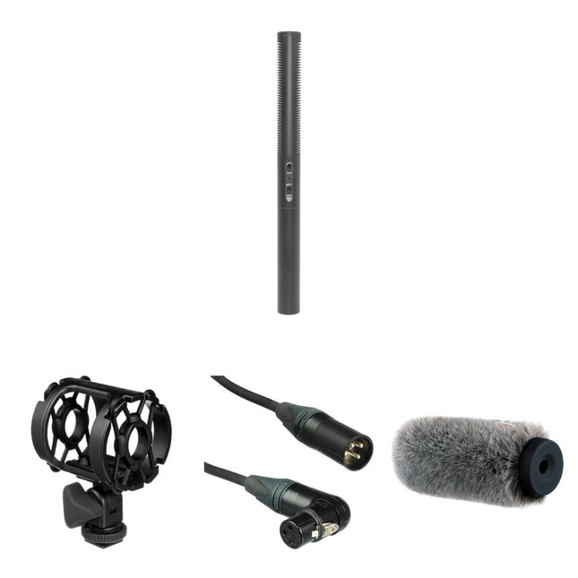 Azden SGM-250 Micrófono Shotgun con Paraviento Universal y Cable XLR 1.5 ft