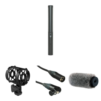 Azden SGM-250P Micrófono Shotgun con Paraviento 4.7" y Cable XLR Angular 1.5 ft