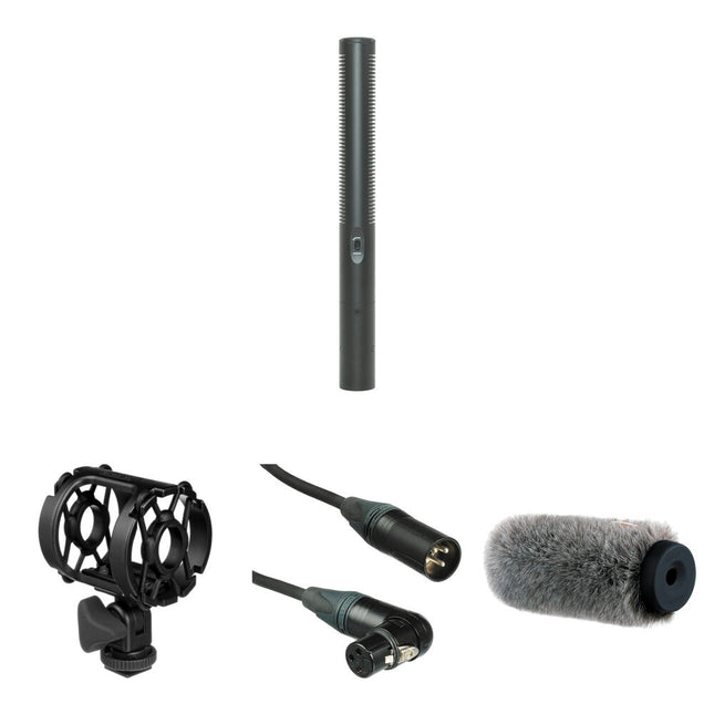 Azden SGM-250P Micrófono Shotgun con Paraviento 4.7" y Cable XLR Angular 1.5 ft
