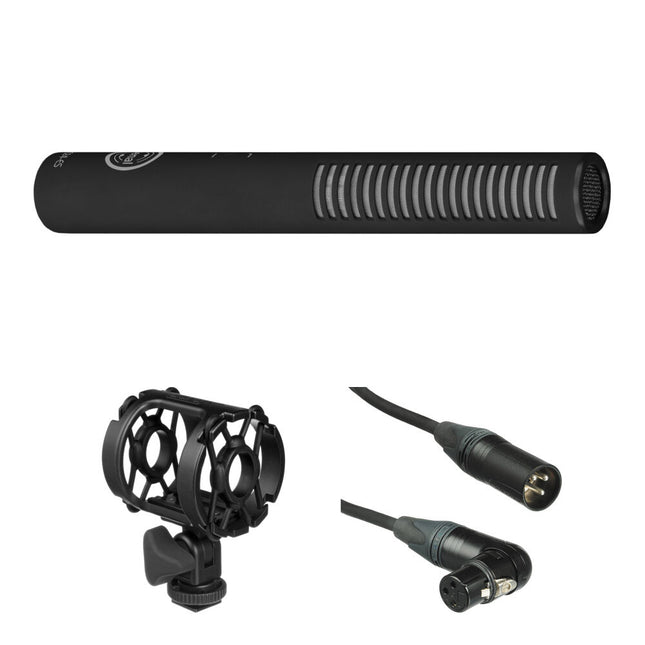Senal MC24-ES Micrófono Shotgun Corto Hypercardioide con Shockmount y Cable XLR 1.5'