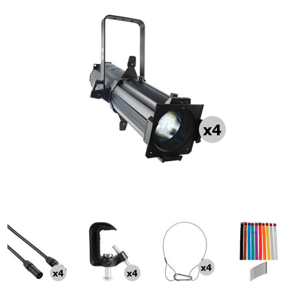 CHAUVET DJ EVE E-100Z Proyector LED Elipsoidal Kit 4 Luces 25 ft DMX