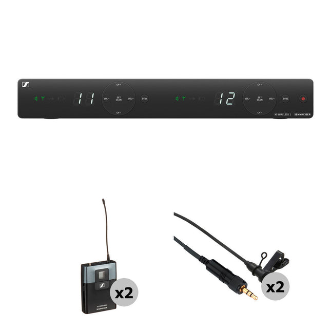 Sennheiser XSW 1 DUAL Sistema Inalámbrico Omni Lavalier 2 Micrófonos 10 Horas Batería