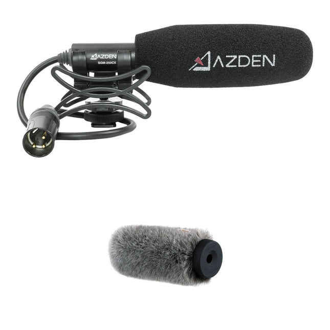 Azden SGM-250CX Micrófono de cañón corto con parabrisas y shockmount