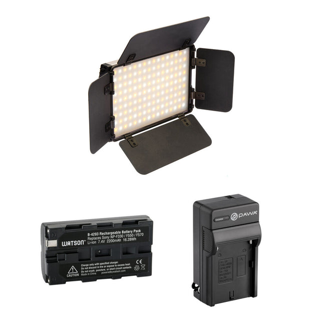 Genaray Ultra-thin Luz Bicolor 144 LEDs con Batería 2000mAh y Cargador