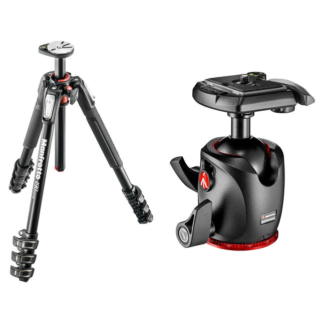 Manfrotto MT190XPRO4 Trípode de Aluminio 67.5" con Cabezal MHXPRO-BHQ2 y Liberación Rápida 200PL