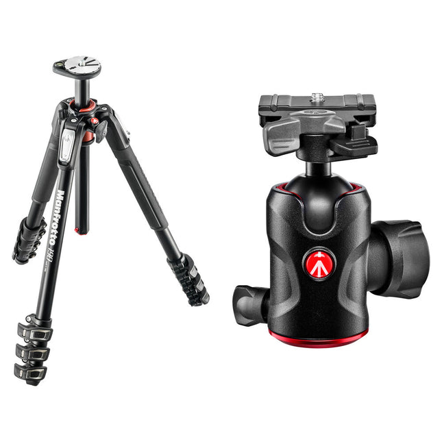 Manfrotto MT190XPRO4 Trípode de Aluminio 66.9" 13.2 lb con Cabezal Compacto 496RC2
