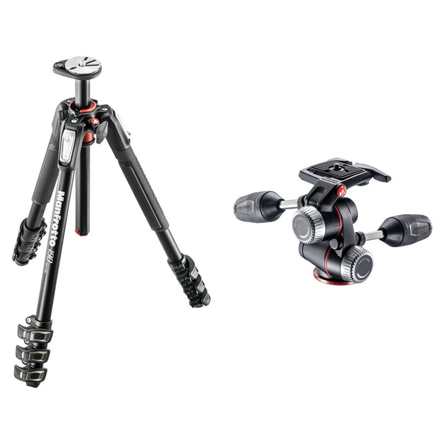 Manfrotto MT190XPRO4 Tripié de Aluminio 68.1 Pulg 26.5 lb con Cabezal 3 Direcciones