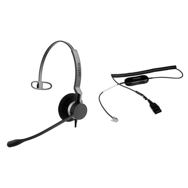 Jabra BIZ 2300 QD Auricular Mono para Teléfono con Micrófono Cancela Ruido y Cable GN 1200 200 cm