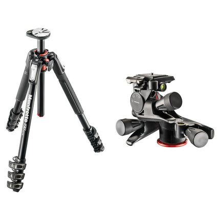 Manfrotto MT190XPRO4 Trípode de Aluminio 68.1 Pulgadas con Cabezal Geared 3 Vías