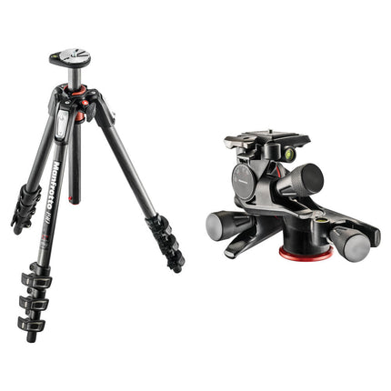 Manfrotto MT190CXPRO4 trípode fibra carbono altura 173 cm carga 4 kg kit cabeza 3 vías