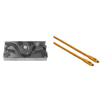 Tether Tools TetherPro Cable USB Tipo-C 15 Pulgadas 5 Gb/s con Placa de Montaje