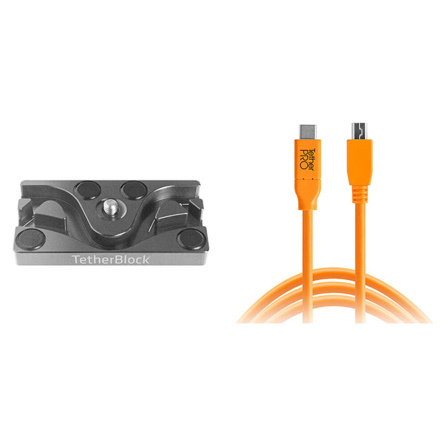 Tether Tools TetherPro Cable USB 2.0 Type-C a Mini-USB 15ft con TetherBLOCK MC
