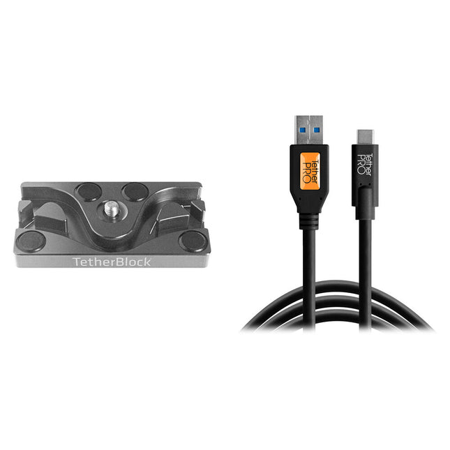 Tether Tools TetherPro Cable USB Tipo C a USB 3.0 15 pies Negro con Montura