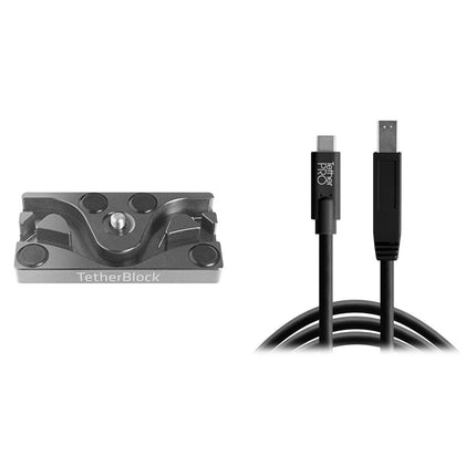 Tether Tools TetherPro Cable USB Tipo C a USB 3.0 Tipo B 15 pies Kit Montaje TetherBLOCK