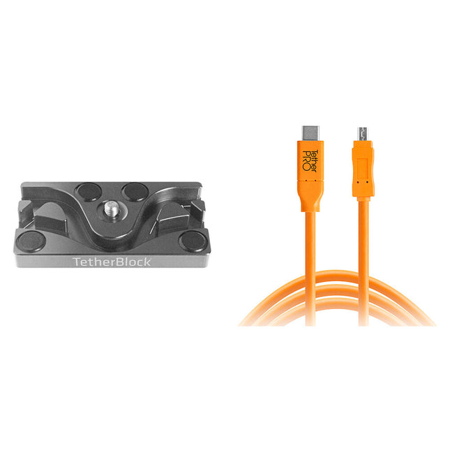 Tether Tools TetherPro Cable USB Tipo-C a Mini-USB 2.0 4.5m con Placa TetherBLOCK
