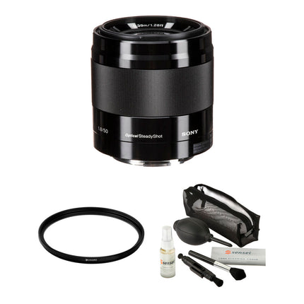 Sony E 50mm f/1.8 OSS Objetivo Estabilizado con Filtro UV 49mm Kit de Limpieza