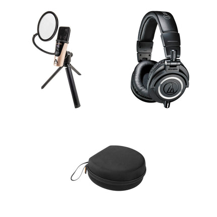 Apogee Electronics HypeMiC Micrófono USB Cardioide con Compresor Auriculares ATH-M50x y Estuche