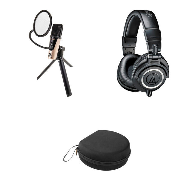 Apogee Electronics HypeMiC Micrófono USB Cardioide con Compresor Auriculares ATH-M50x y Estuche