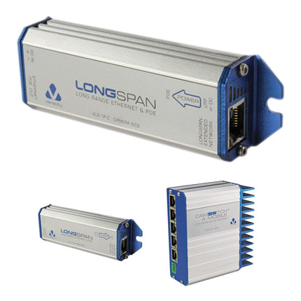 Veracity LONGSPAN Extensor de Rango Ethernet y Switch PoE 4+1 Puertos 3500 ft