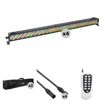 Eliminator Lighting Mega Bar RGBA EP 320 LEDs 30° Kit Linear Bar Luz 4-Pack