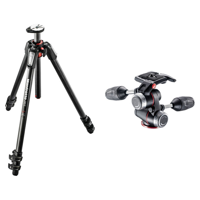 Manfrotto MT055CXPRO3 Trípode Fibra de Carbono 72" Capacidad 26.5 lb con Cabezal 3-Way