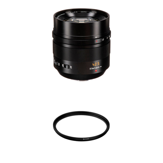 Panasonic Leica DG Nocticron 42.5mm f1.2 Lente Micro Cuatro Tercios con Estabilizador y Filtro UV 67mm