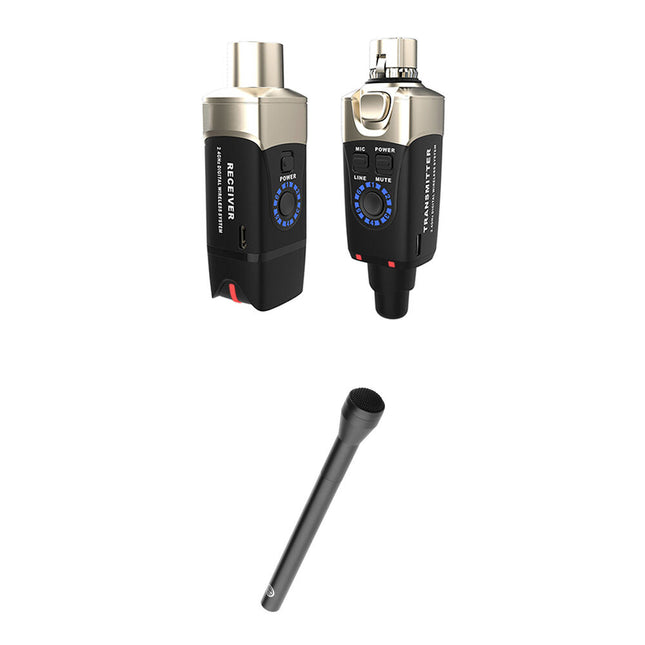 Xvive Audio Wireless XLR Kit de Micrófono Omnidireccional Alcance 90 ft