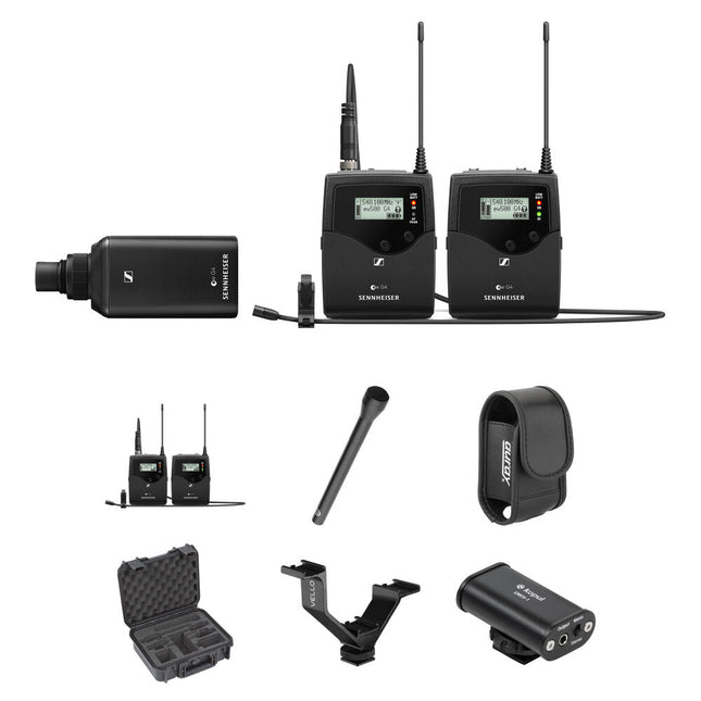 Sennheiser EW 500 G4 Sistema Micrófono Inalámbrico Doble con Receptores Montaje Cámara 470-558 MHz