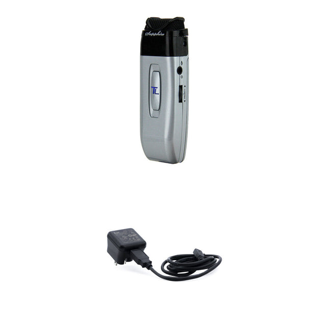 TeachLogic IRT-60N Sapphire Micrófono Infrarrojo Kit Batería 8 Horas Cargador de Pared