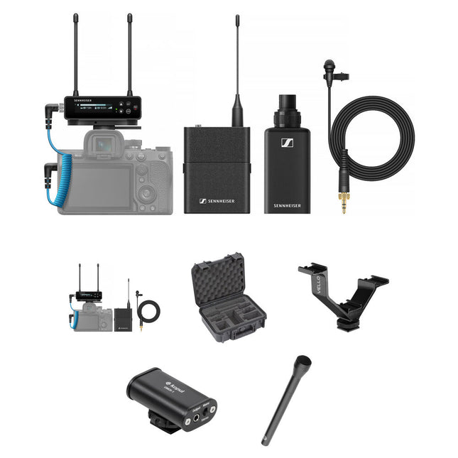 Sennheiser EW-DP Sistema Micrófono Digital Inalámbrico para Cámara Doble con 134 dB Rango Dinámico y Estuche Impermeable