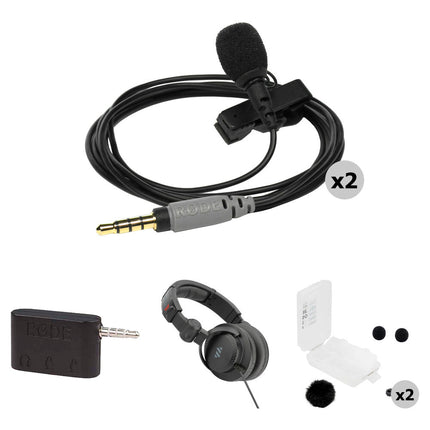 RODE smartLav+ Kit de Lavalier Doble para Entrevistas con 2 Micrófonos y Auriculares