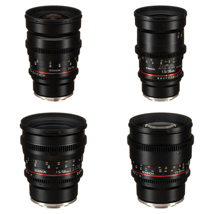 Rokinon 24 35 50 85mm T1.5 Kit de lentes cine para Sony montura E