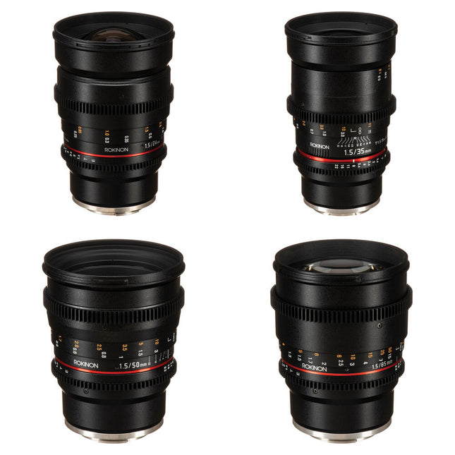 Rokinon 24 35 50 85mm T1.5 Kit de lentes cine para Sony montura E